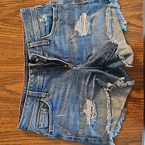 Fran Denim Janyce Distressed Shorts